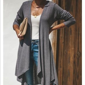Vici Grey Thermal Cardigan
